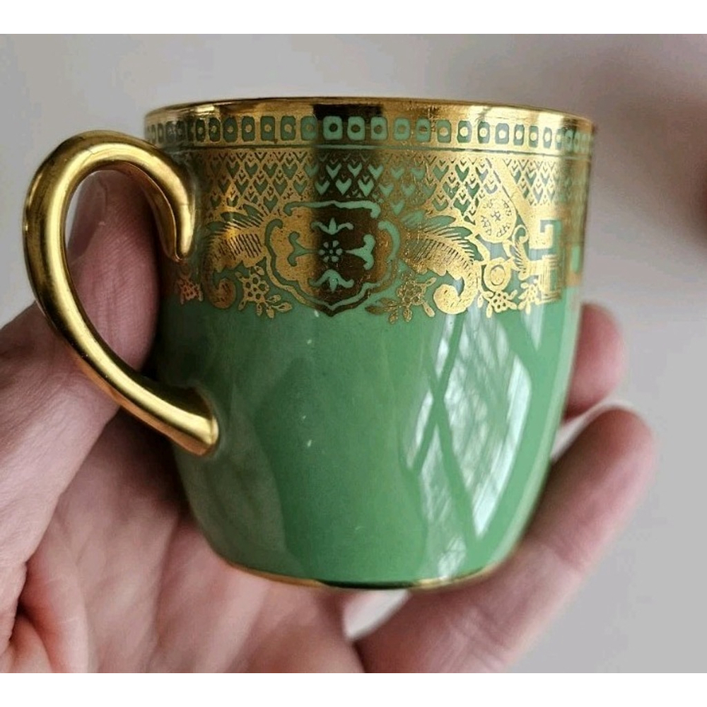 Antique Cauldon China England Demitasse Cups Set of 4 Gold Gilt Muliple Colors - Picture 16 of 16